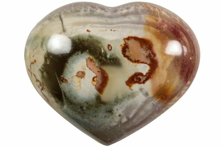 Wide, Polychrome Jasper Heart - Madagascar #205248